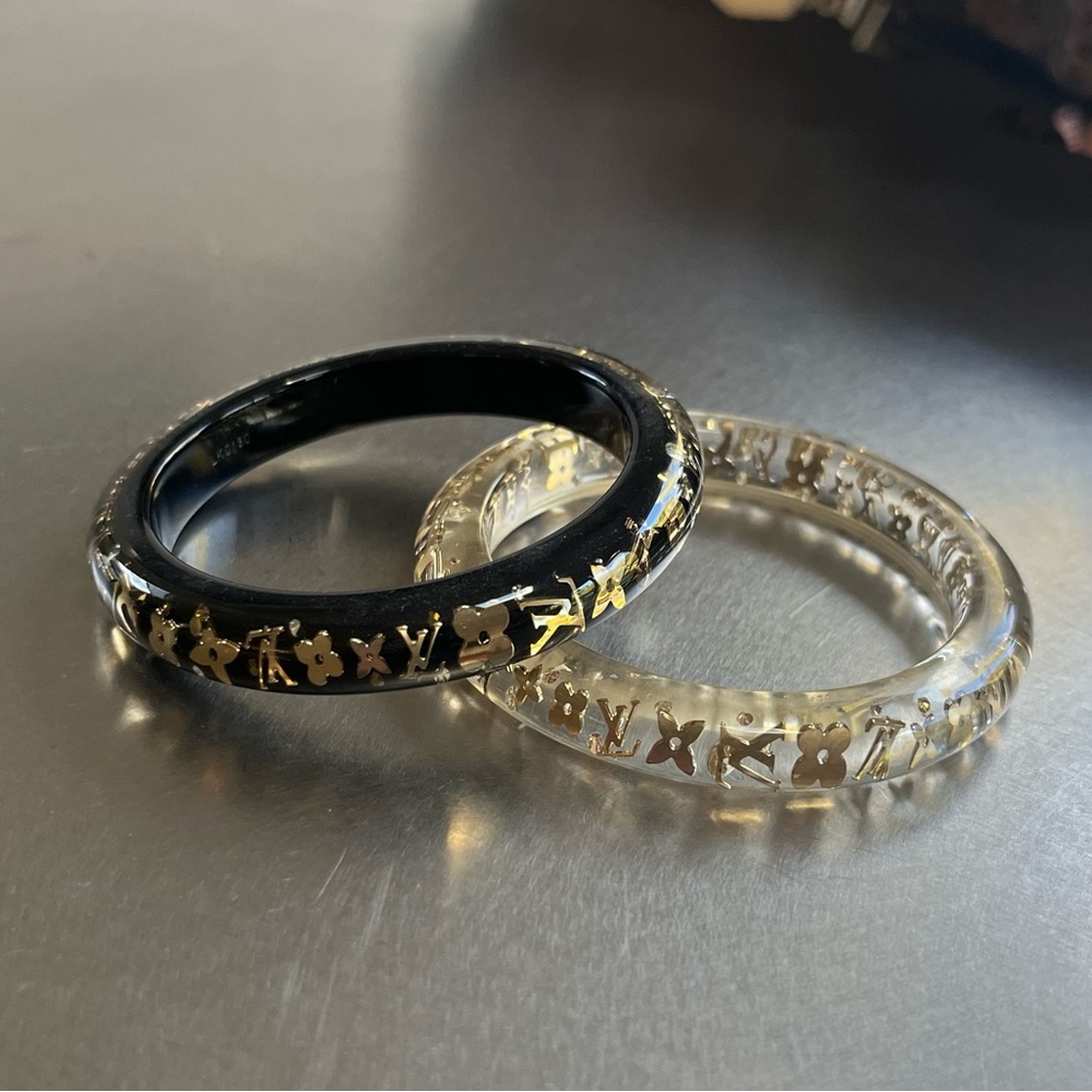 LOUIS VUITTON RESIN BANGLE BRACELETS